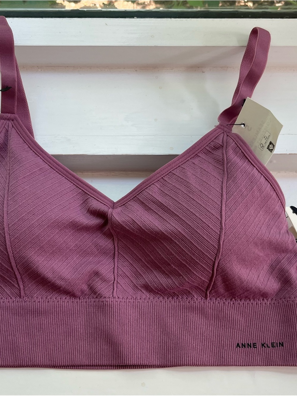 NWT Anne Klein Mauve Pink Seamless Bralette S excellent shaping powder and COMFY